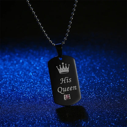 King And Queen Couple Necklaces